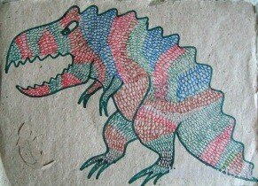 handykids -tyranosaur разукрашенный тиранозавр
