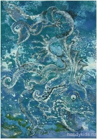 octopus Нетрадиционные техники рисования