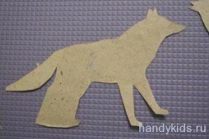 handykids -teache-in 066 Фигура волка из бумаги