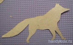 handykids -teache-in 071 Силуэт лисы из бумаги