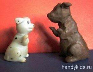 little dogs Слепим щенка
