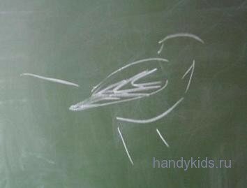 handykids- sparrow Рисуем птичку