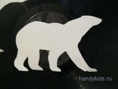 handykids lessons different 052 Силуэт белого медведя.