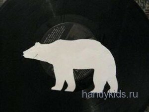 handykids lessons different 059 Силуэт белого медведя.