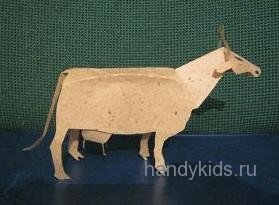 Корова из бумаги Модель коровы