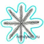 Штриховка Снежинка звёздочка