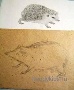 Рисунок ежа рисуем ёжика