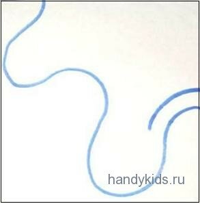 Штриховка с дорисовыванием-река