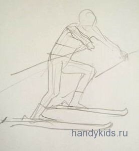 Нарисуем лыжника
