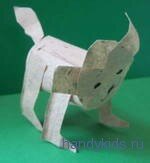 Модель кошки из бумаги