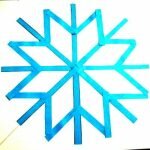 Аппликация Снежинка из цветной бумаги
